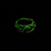 Opal, Polymer Clay and Stainless Steel Glow in the Dark Fantasy Ring Shown Glowing